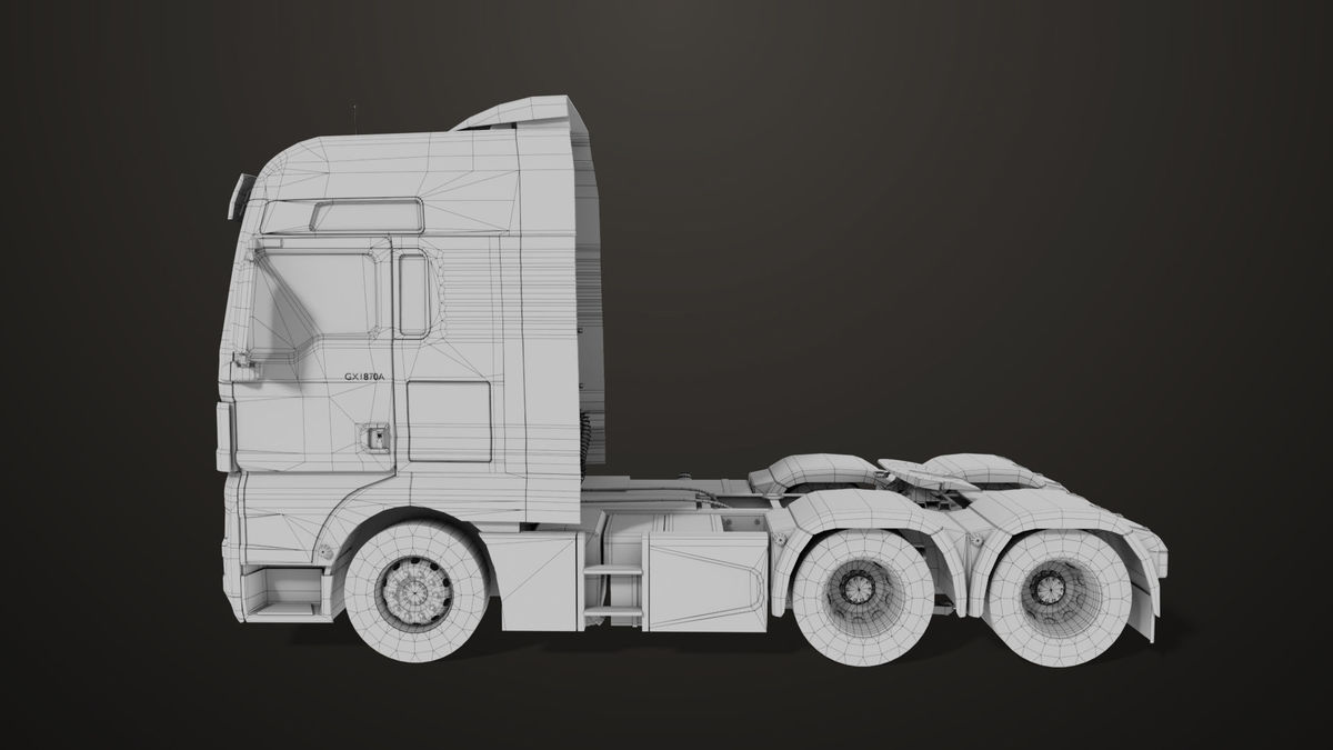Heavy Truck 04 Chassis White URP HDRP Textures