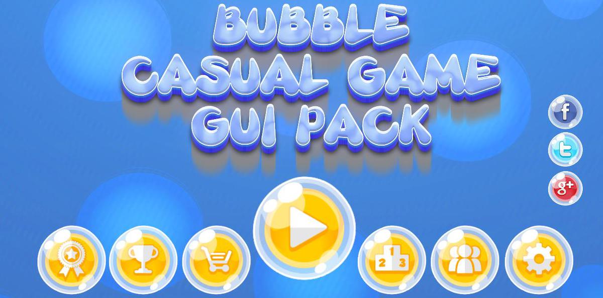 Bubble Casual Game Gui Pack
