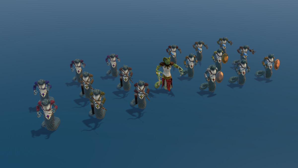 Fantasy Medieval Creatures - Animated Nagas