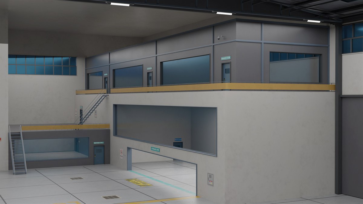Logistic Cargo Warehouse Interior and Exterior URP HDRP Textures