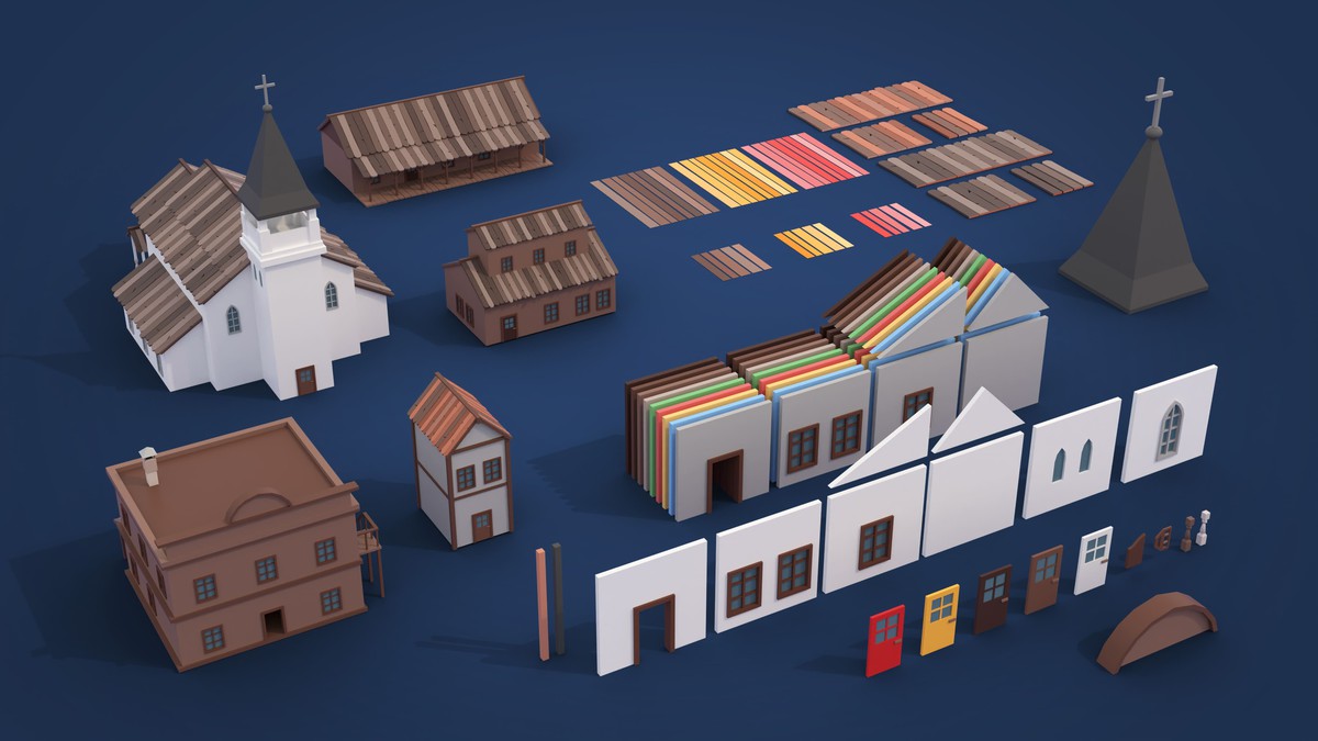 Wild West - Low Poly 3D Models Pack