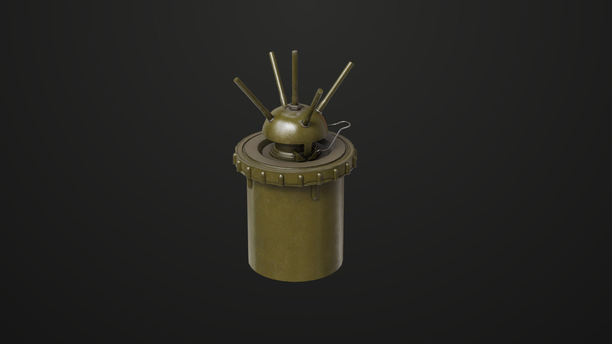 Mine Bomb Collection Single Mat HDRP URP Textures