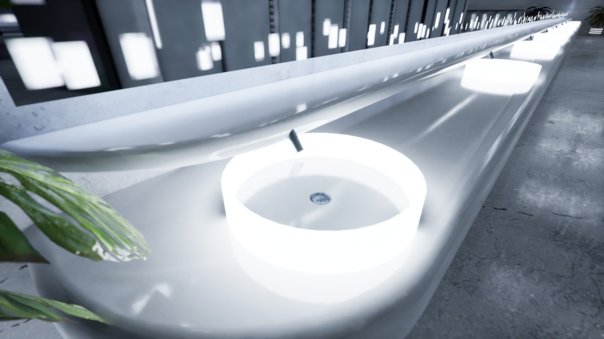 Futuristic Restroom – Sci-Fi Interior