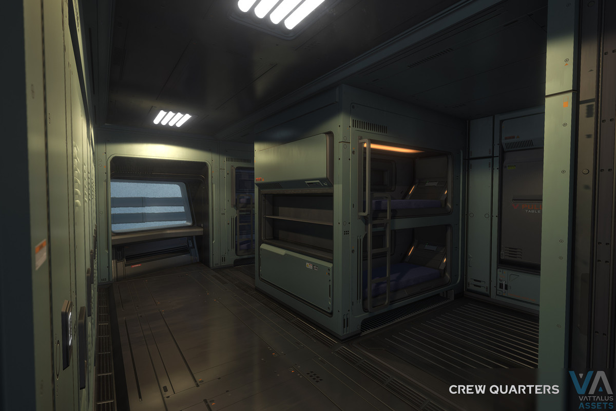 Spaceship with Full Interior: Minerva Corvette