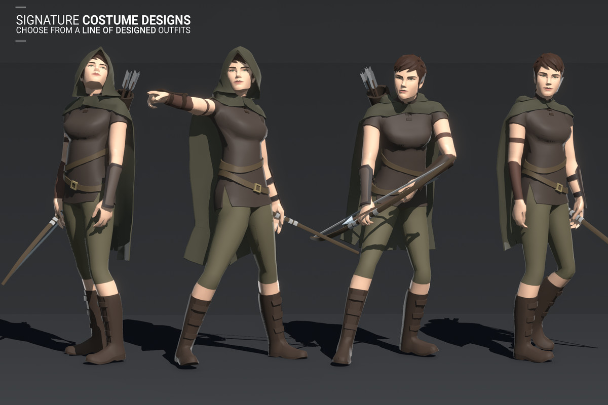 Polyquest Heroes: Warrior I Huntress