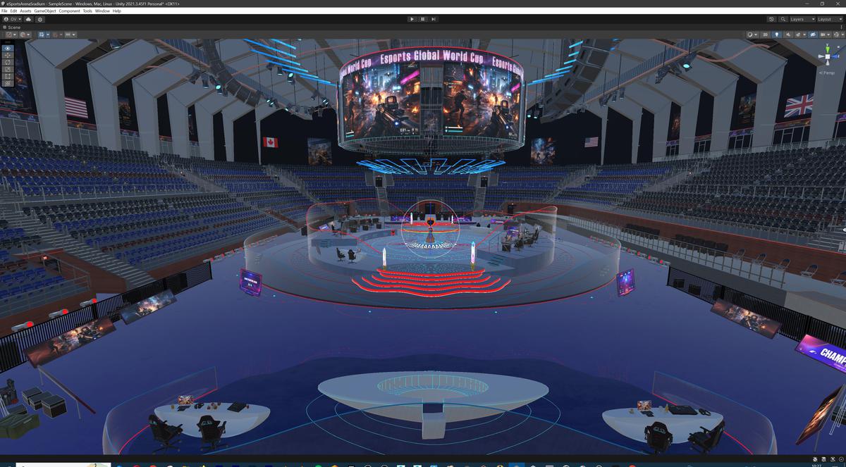 Futuristic Esports Arena Stadium – Tournament Stage 3d Environment Level