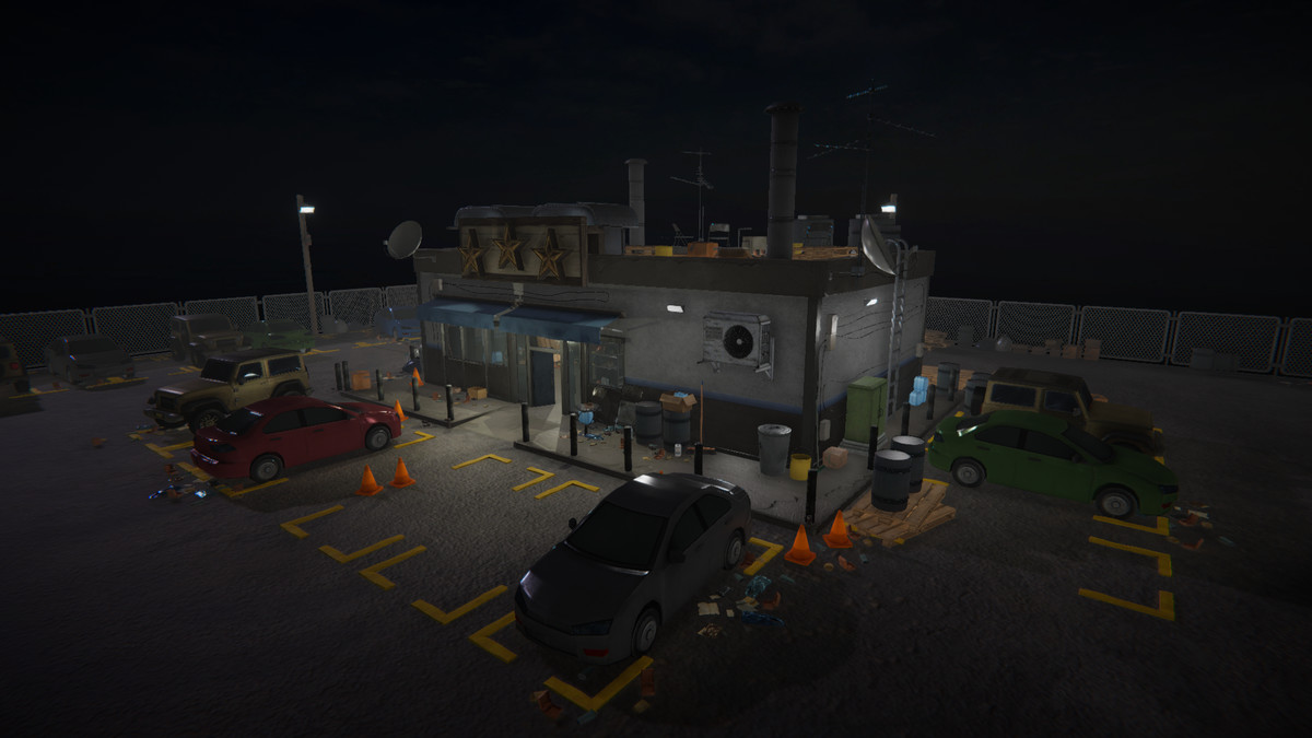 Realistic Modern Roadside Convenience Store Asset Package