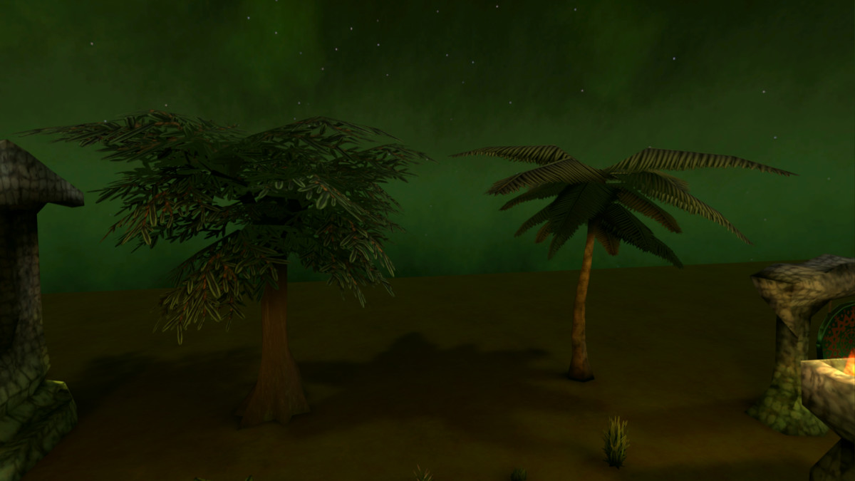 low poly ancient jungle environment pack - temple, foliage, trees, grass, plants