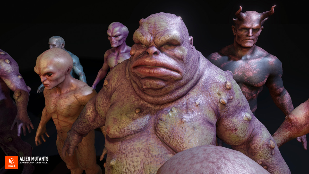 Alien Mutants - Zombie Creatures Pack
