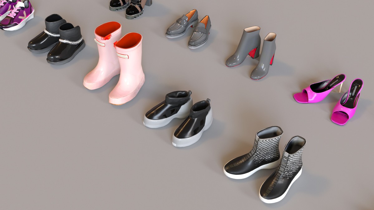 Ultimate Shoe Pack (72 Footwear Low-poly 3D models)