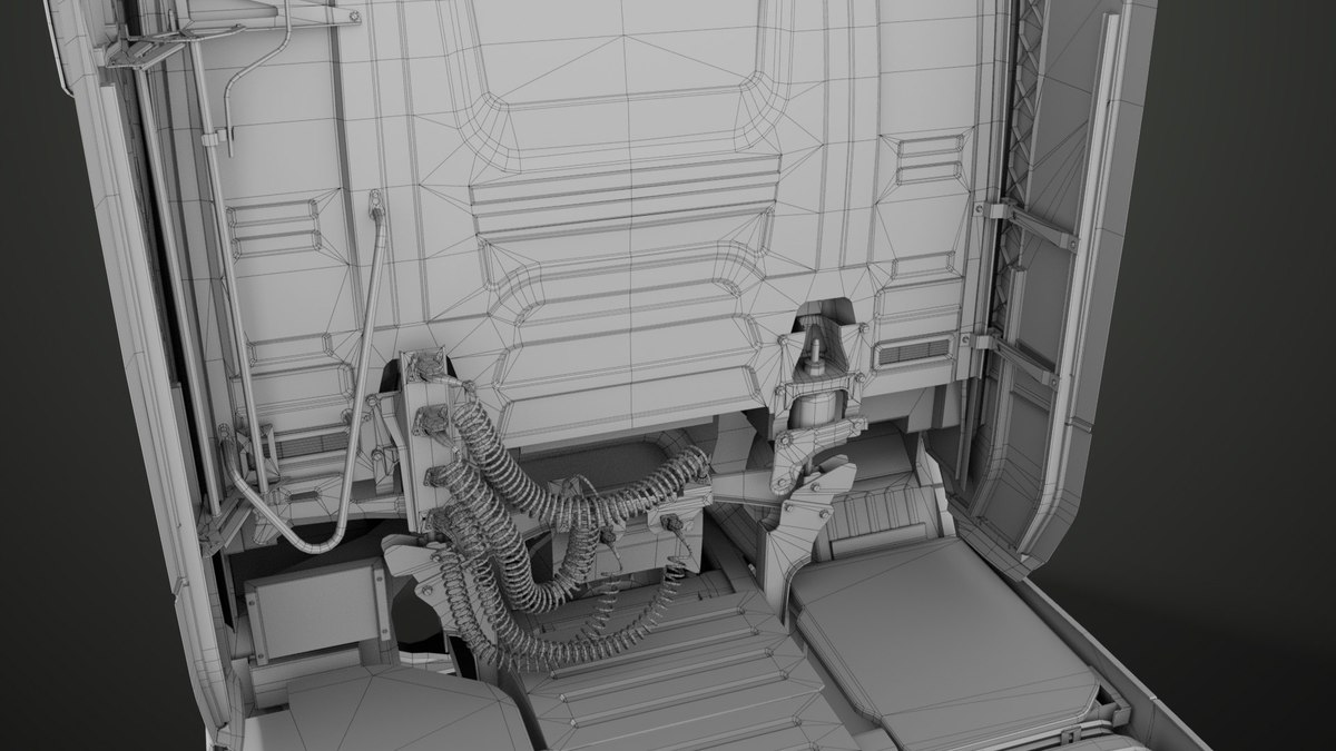 Heavy Truck Chassis 06 Interior URP HDRP Textures