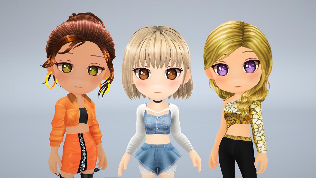 Modular Anime Female Character - Combo 4 (3 outfit)