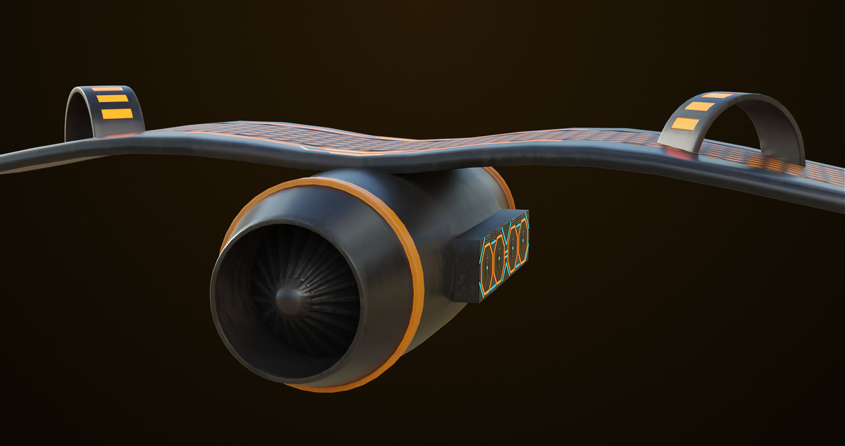 Sci Fi Hoverboard 6 URP HDRP Textures