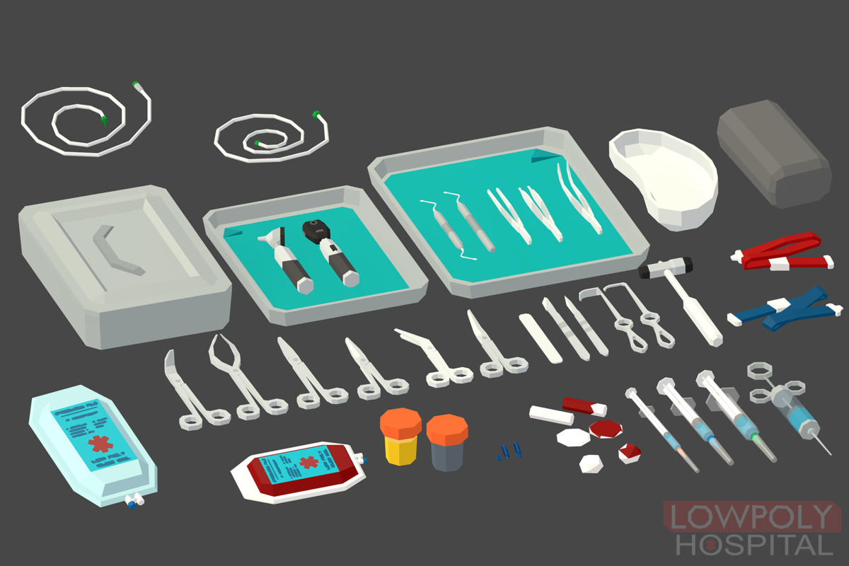 Low Poly Hospital Pack