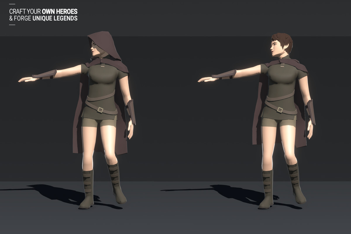 Polyquest Heroes: Warrior I Huntress