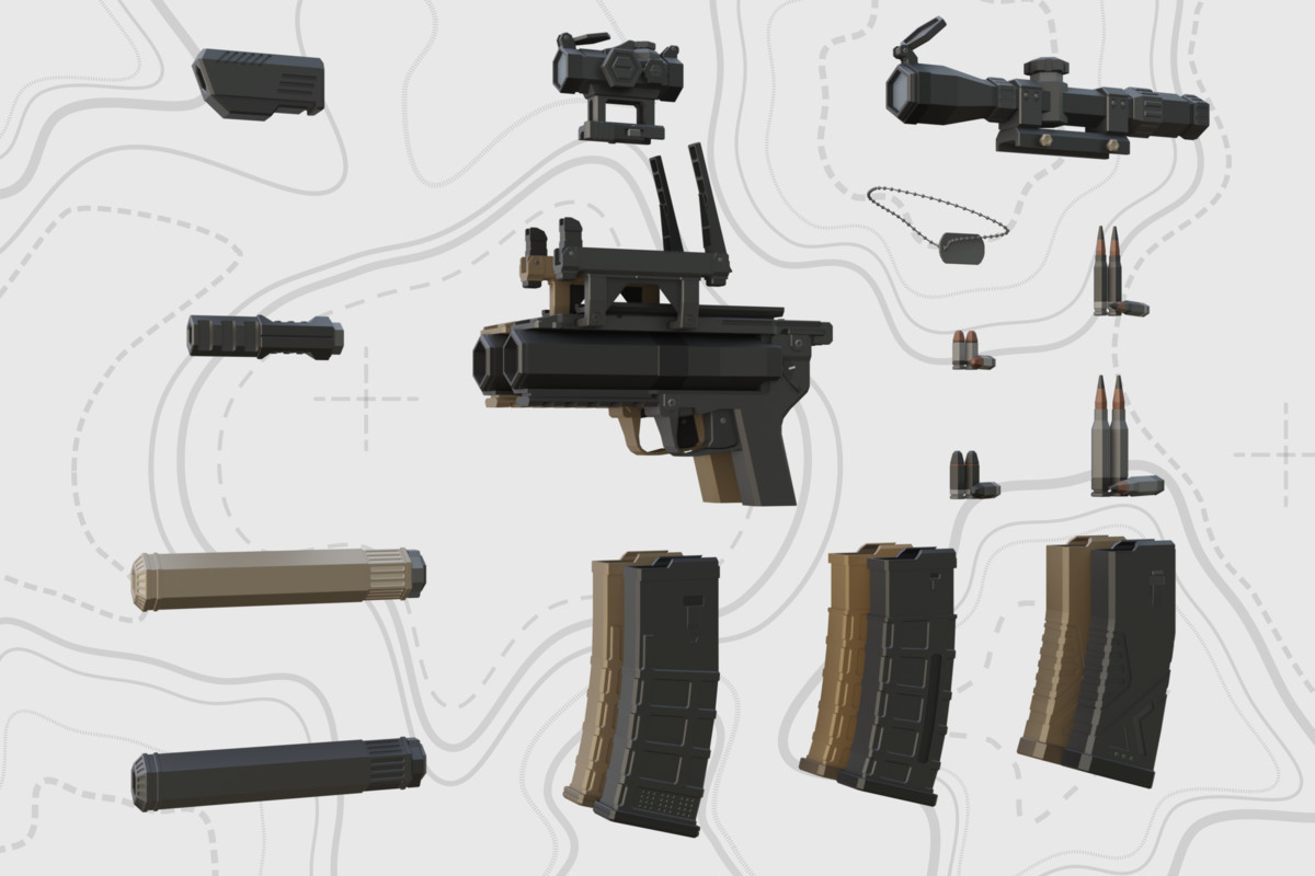 Low Poly Weapon Bundle Pack Fin