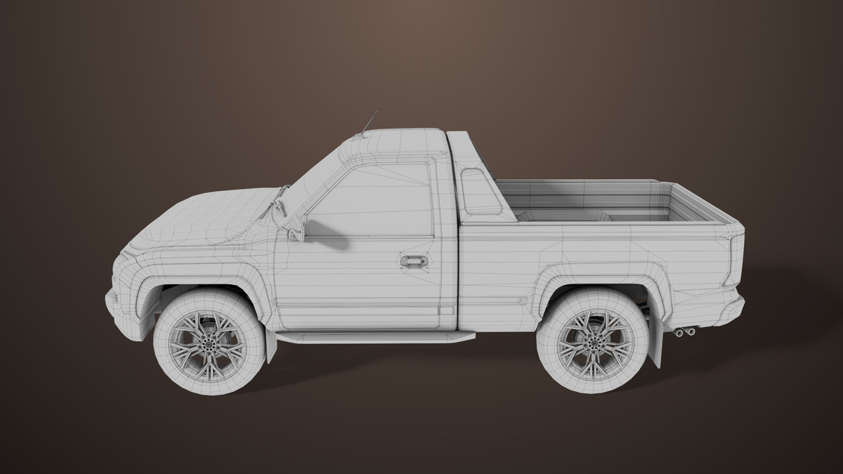 Pickup Truck01 Old Rusty HDRP URP Textures