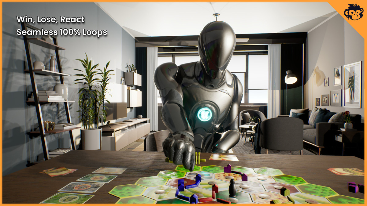 Playing Board Games and Cards Animation Pack