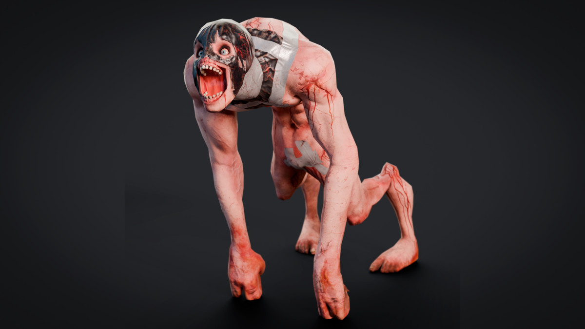 3D Horror Monster- Hunched Creature (game ready)