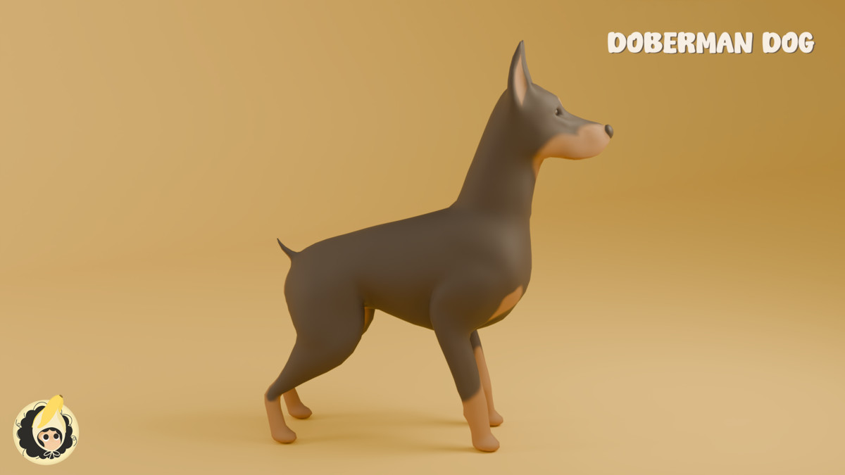Animated Doberman Dog