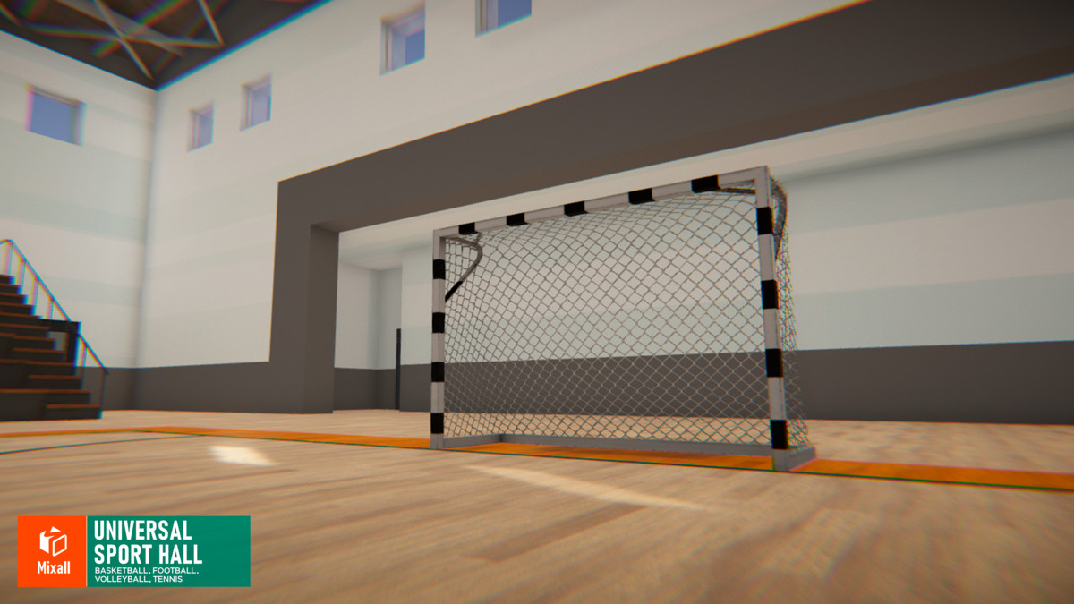 Universal sport hall - basketball, football, volleyball, tennis