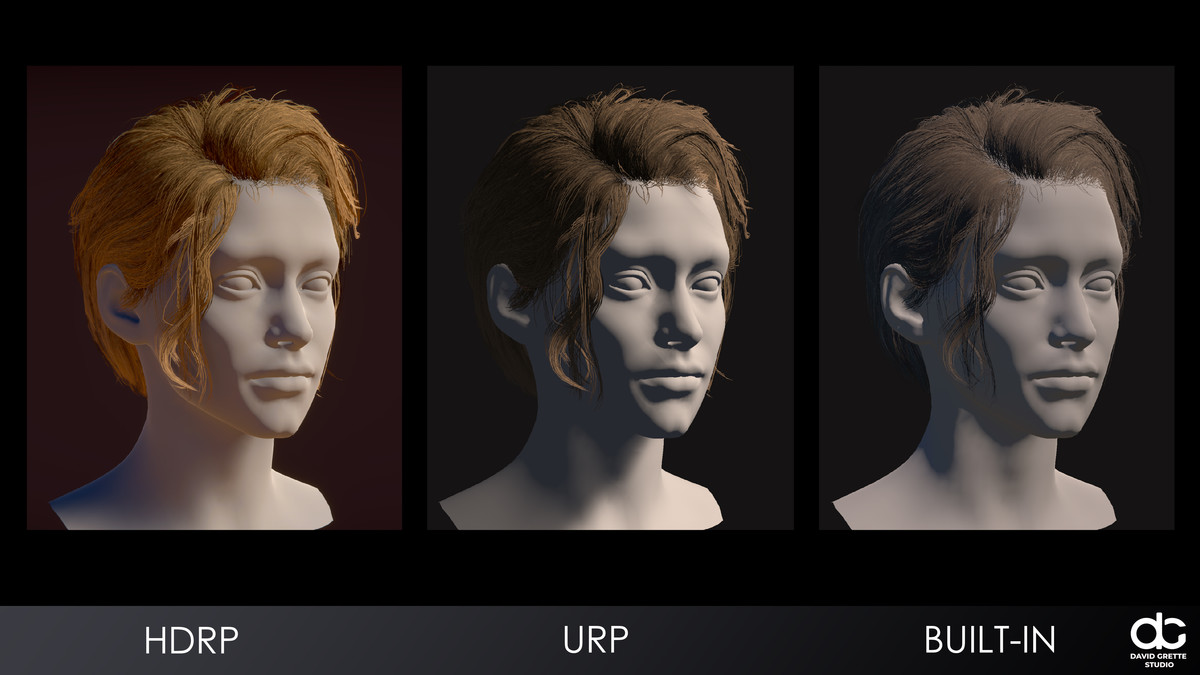 Realistic female hairstyles, pack #3 | Rigged hair, game-ready, low-poly