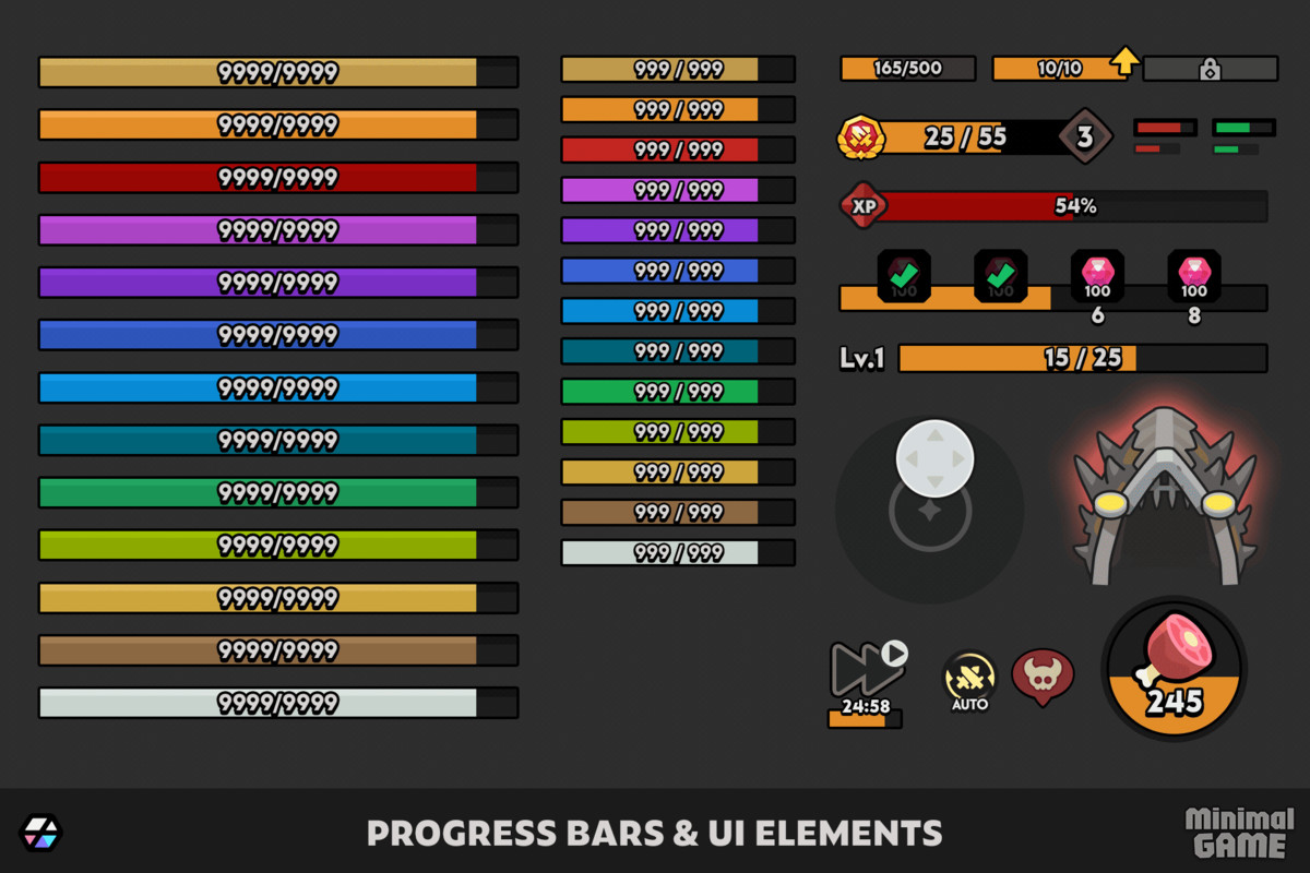 GUI Pro - Minimal Game Dark