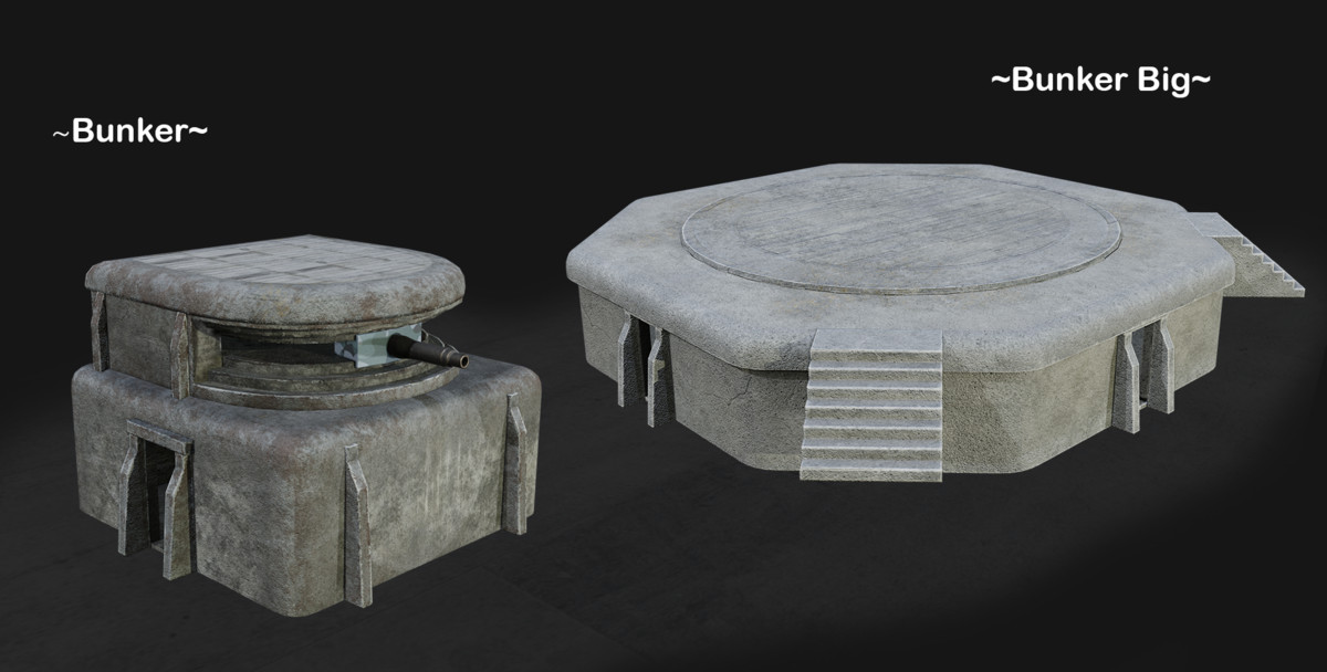 3D World War II Trenches Set