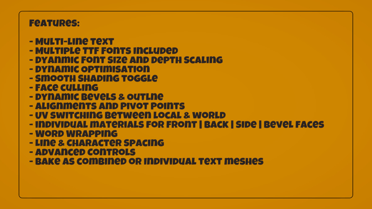 EDGE - Native 3D Text