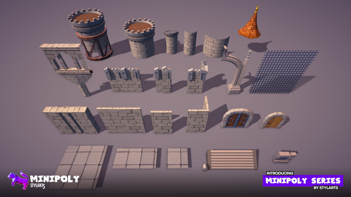 Minipoly Series - Mythic Castle ( Stylized Lowpoly Environment )