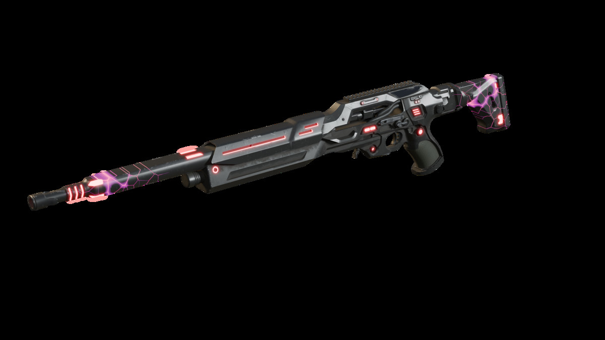 Sci-Fi Weapons - Neon SciFi Sniper Rifles with 5 Skins per Weapon