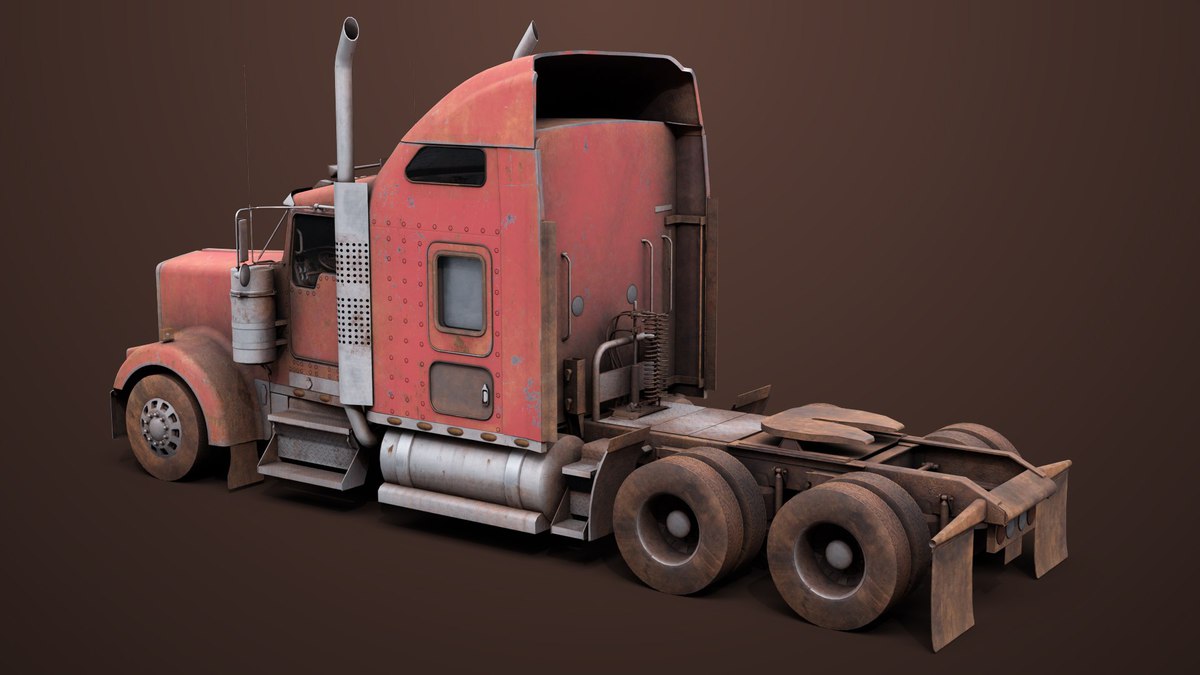 Heavy Truck 02 Chassis Old Dusty URP HDRP Textures