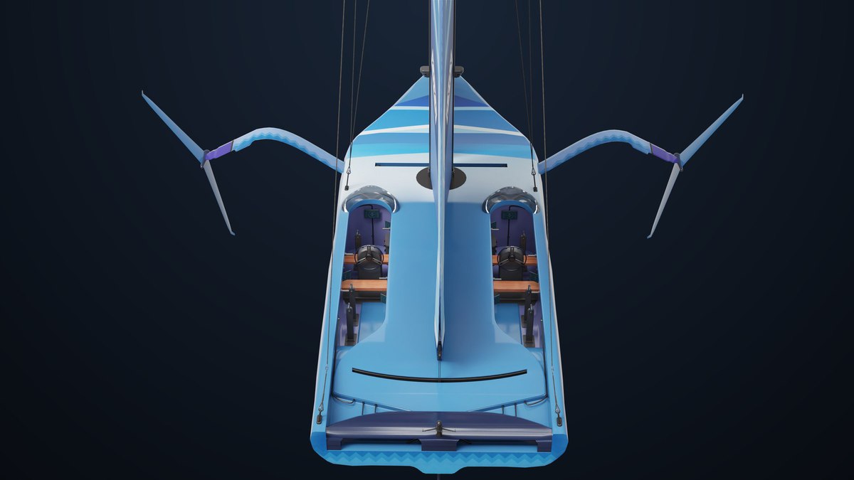 Yacht Hydrofoil Sailing Boats HDRP URP Textures