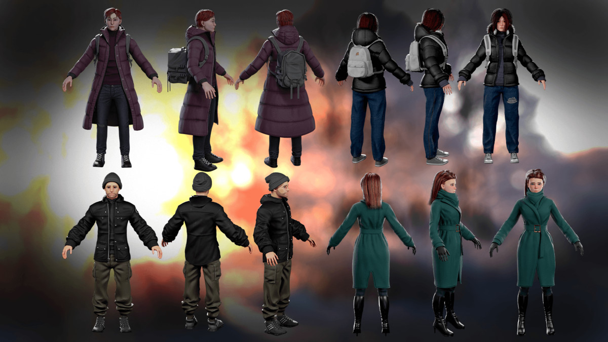 Urban Winter Characters Pack – Modular Characters Collection