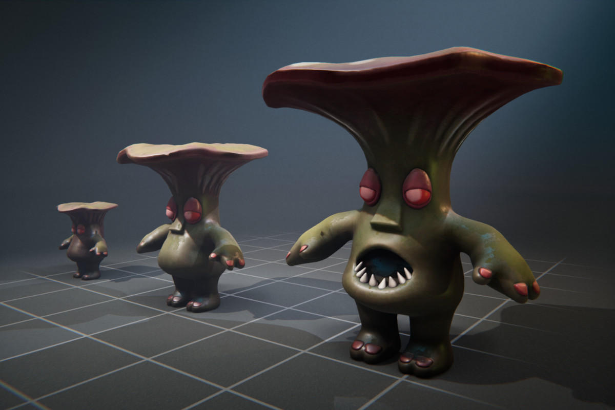 Shadow Mushroom Family - Character + Animations
