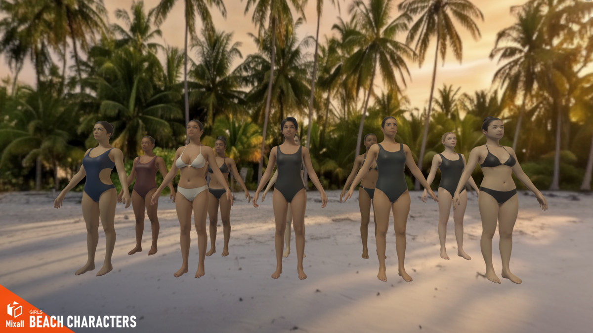 Beach characters - Girls