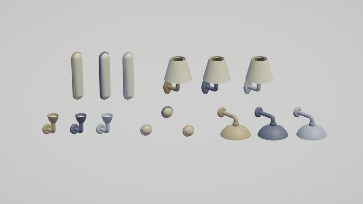 Low Poly Bedrooms - Modular Assets