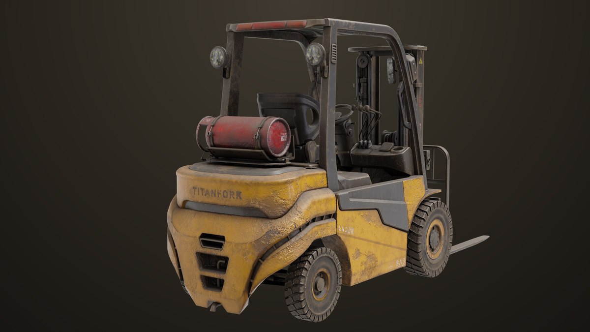 Dusty Forklift Trucks URP HDRP Textures