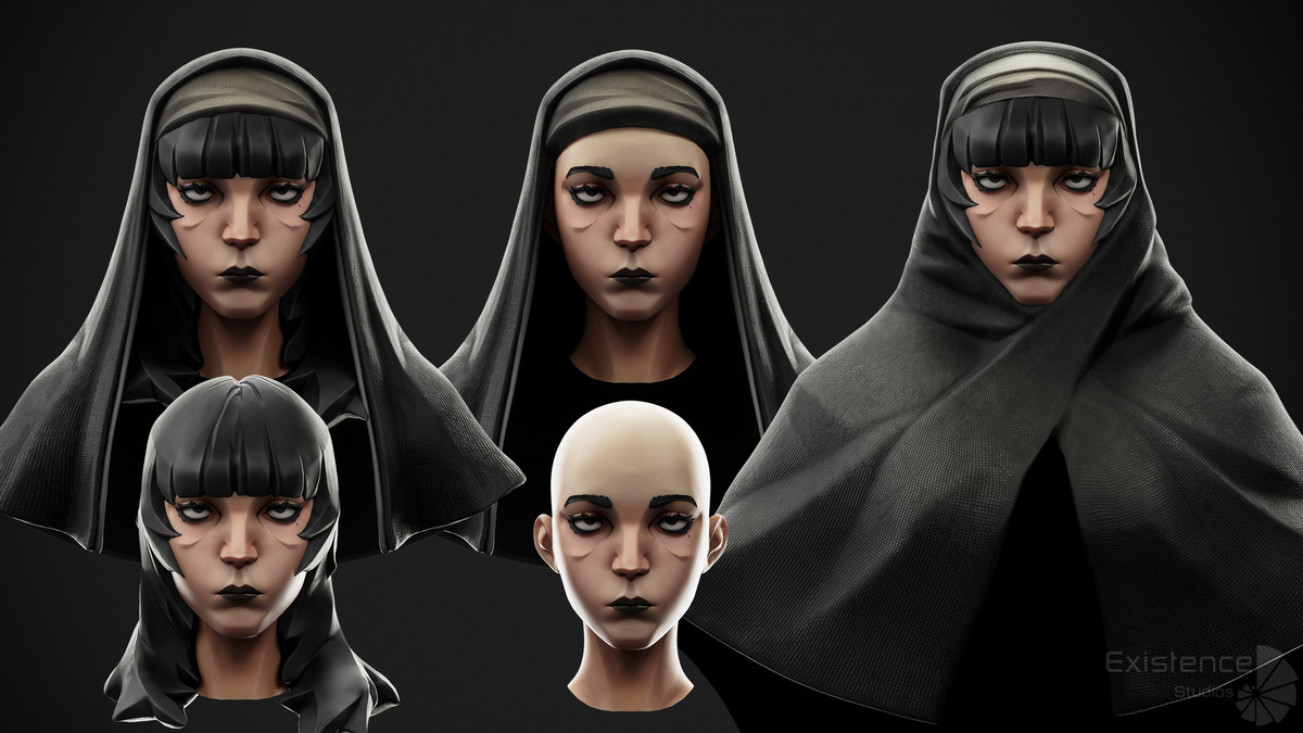 Nun Katharine - Stylized Gothic Character - #76
