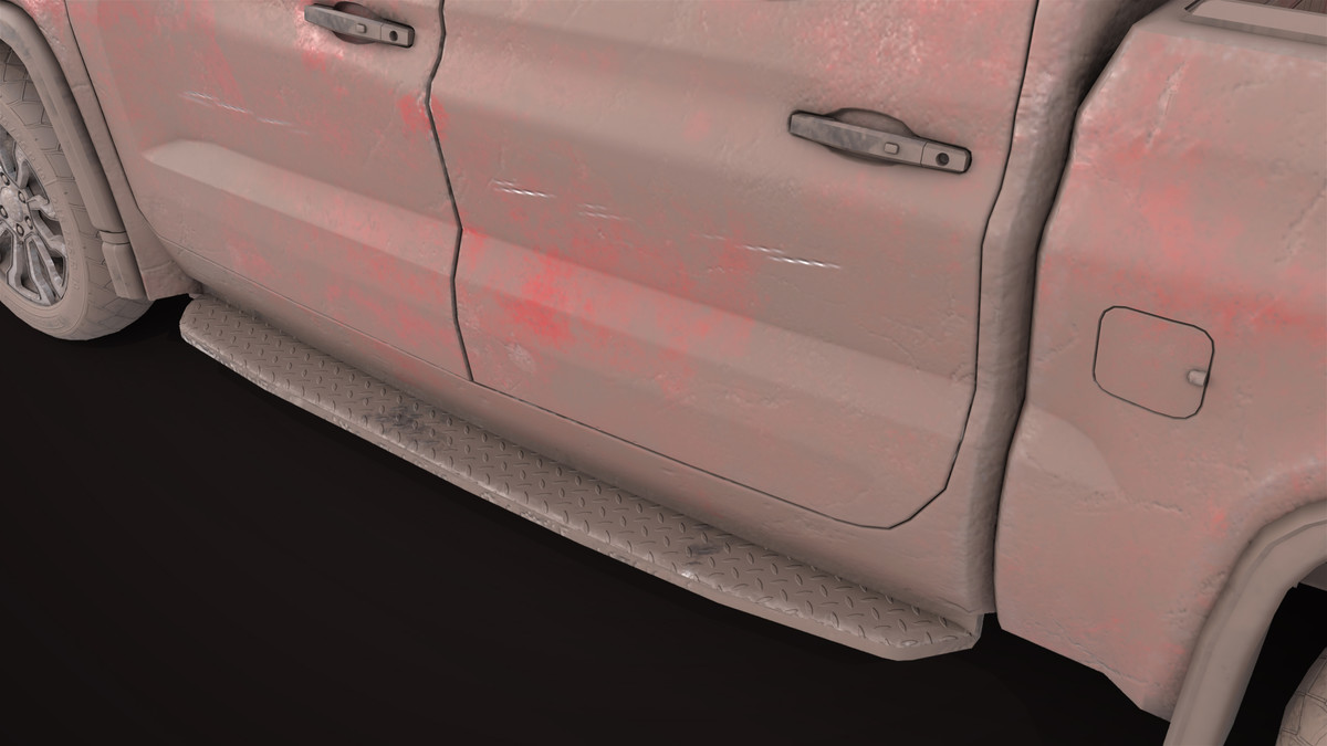 Pickup Truck 02 Red Dusty URP HDRP Textures