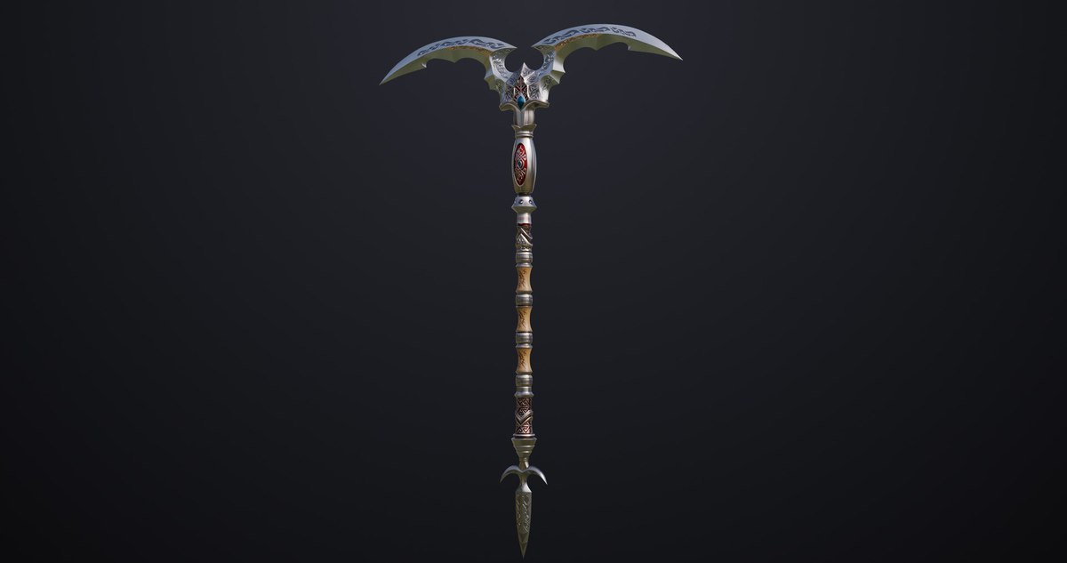 3 Medieval Battle Axes URP HDRP Textures