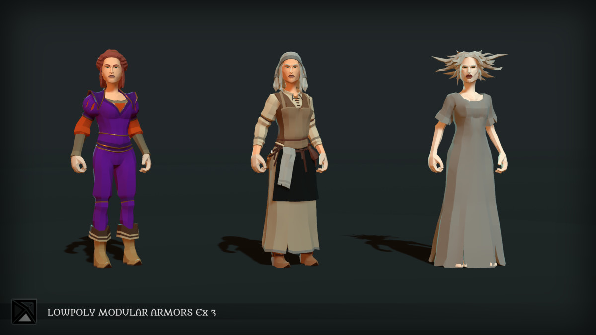 Low Poly Modular Armors Expansion Pack 03 - LOWPOLY MEDIEVAL FANTASY SERIES