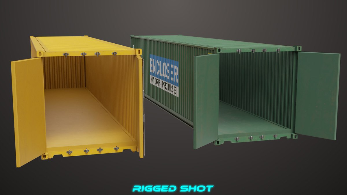 5 Cargo Container Single Mat URP HDRP Textures