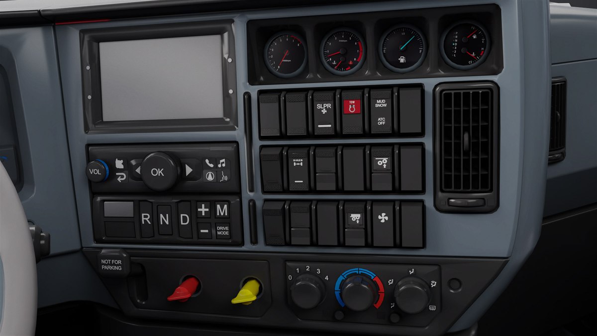 Heavy Truck Chassis 05 Grey Interior URP HDRP Textures