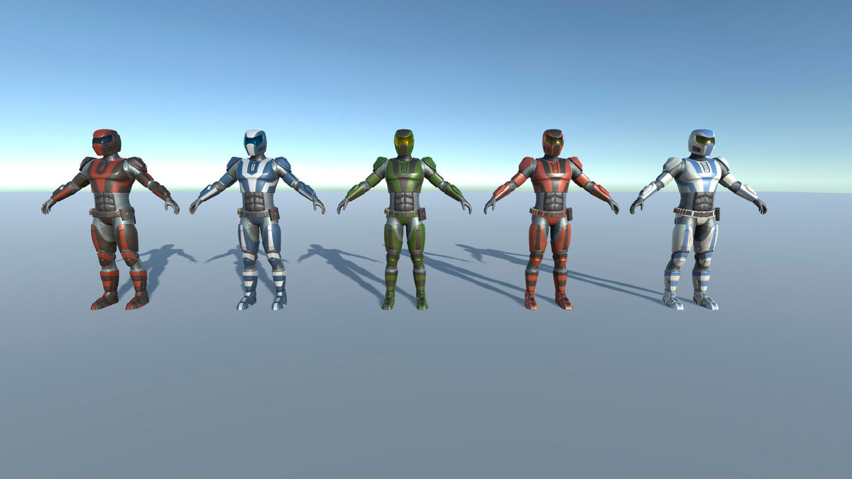 Futuristic team | Sci-Fi character pack