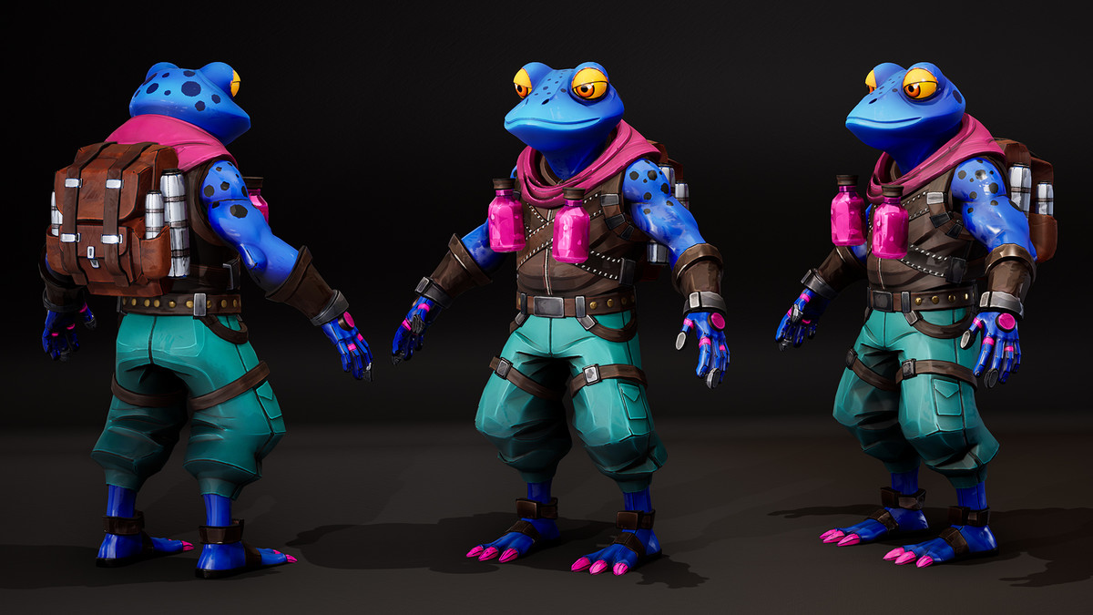Stylized Alchemist Frog – Fantasy Character Pack (3 Skins)
