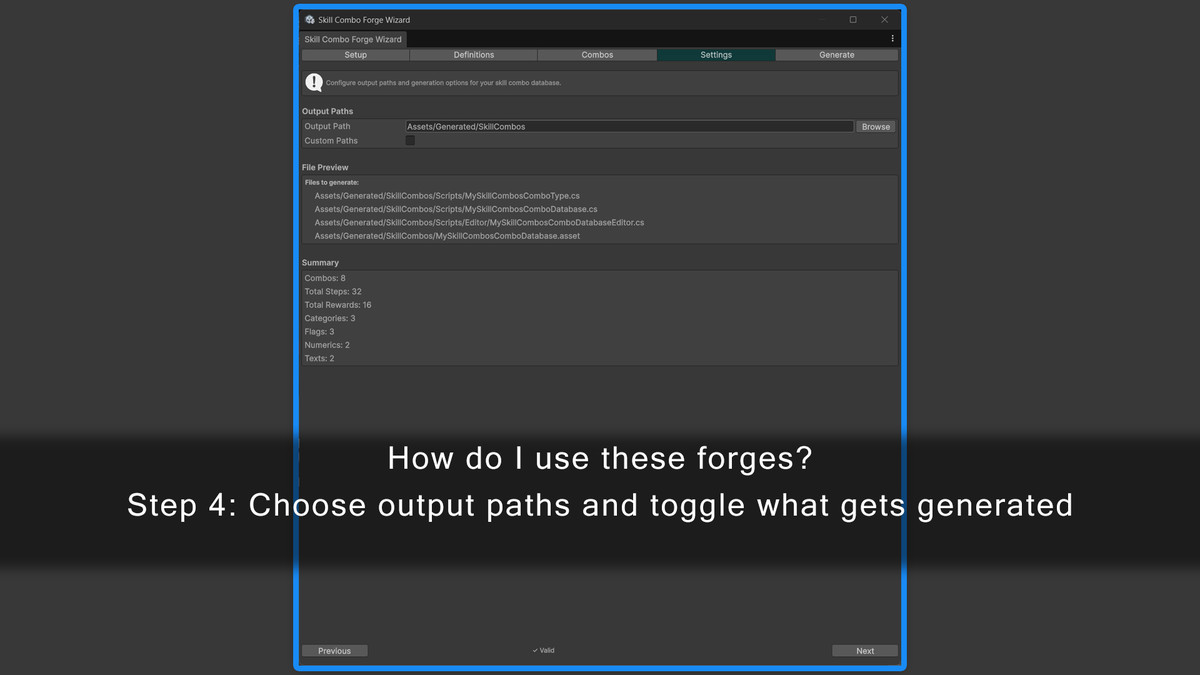 Simple Skill Forge:No-Code Skills, Skill Trees, Loadouts & Combos w/ JSON Export