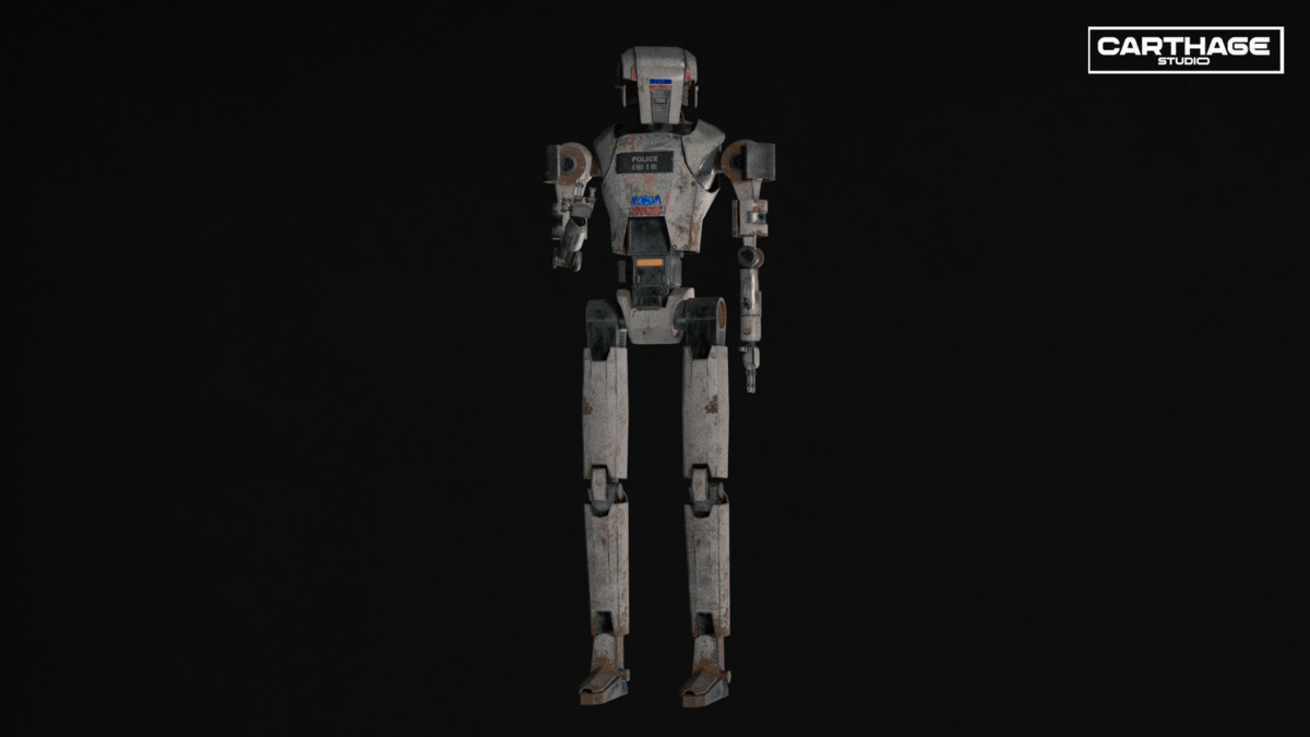 Security Robot NPC Bundle – 5 Rigged Game-Ready Characters