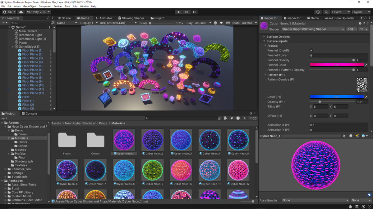 Neon Cyber Shader & Props