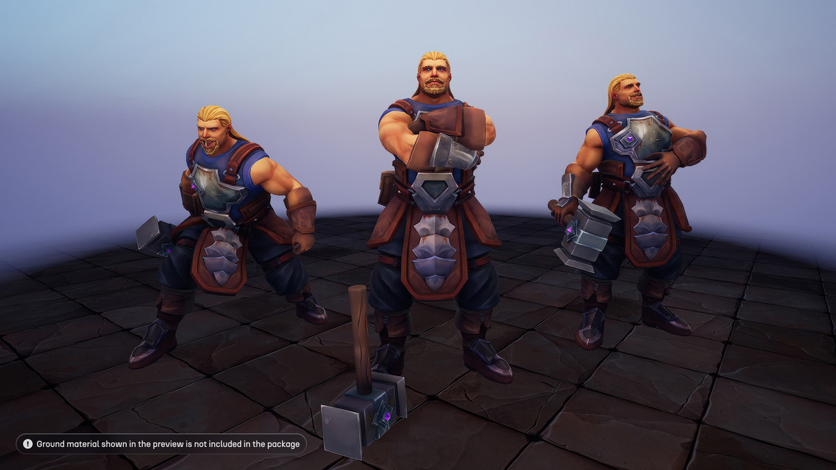 Stylized Blacksmith’s Forge: NPCs & Props Pack